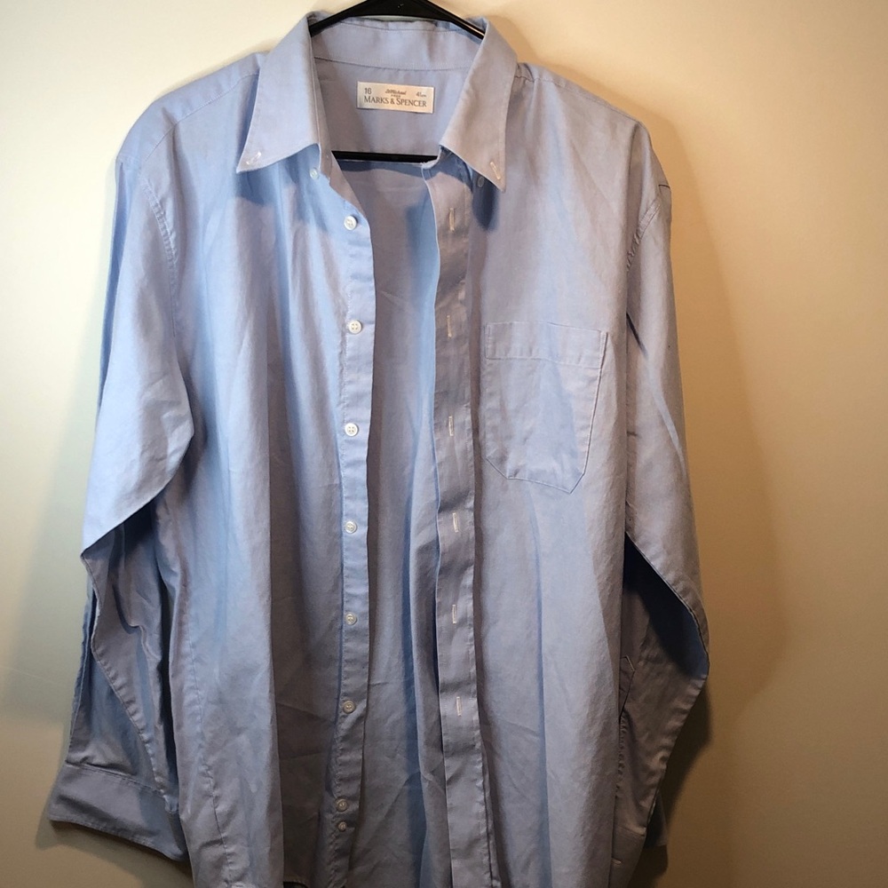 Marks & Spencer Light Blue Casual Button Down Shirt